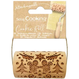 ScrapCooking SCRAP COOKING - 5305 Mini Holz Roller "Lebkuchenmann" - Geprägte Prägung Prägung Abdrücke Dekoration Form für Kekse, Sand, Plätzchen
