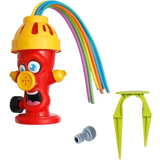 alldoro 60215 Wassersprinkler Hydrant mit spritzenden Schläuchen, Outdoor Wasser-Spielzeug für Kinder, Wasserfontäne für Sommer & Garten