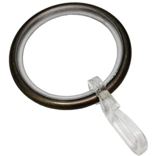GARDINIA Ringe mit Gleiteinlage zu Komplettstilgarnitur Zylinder, Ø 22/25 mm, bronze, 10-er Pack