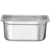 HENDI Gastronormbehälter, mit Griffen, Temperaturbeständig von -40° bis 300°C, Heissluftöfen-Kühl- und Tiefkühlschränken-Chafing Dishes-Bain Marie, 9,5L, GN 1/2, 265x325(H)150mm, Edelstahl