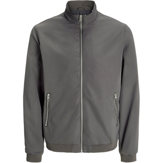 Blouson JACK & JONES "JJERUSH Stylisch, funktional, ideal für Herbst, pflegeleicht", Herren, Gr. XL, grau (castlerock), Web, Obermaterial: 100% Polyester, unifarben, regular fit taillenbedeckt, ohne Ausschnitt, Rippbündchen, Jacken Blouson, mit stylischem Stehkragen