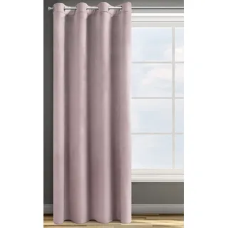 Eurofirany Samtvorhang Ösen 140 x 250 cm Rosa