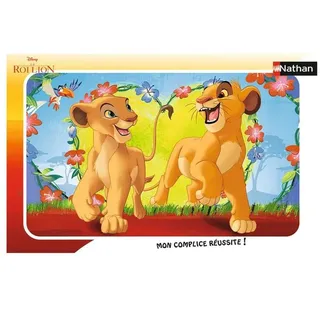Nathan Kinderpuzzle, Rahmen 15 Teile, Simba und Nala, Disney Der König der Löwen, Mädchen oder Jungen ab 3 Jahren, hochwertiges Puzzle, Dicker und Stabiler Karton, 86183