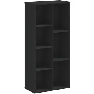 vidaXL Bücherregal Schwarz 50x25x105 cm Holzwerkstoff