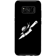 Hülle für Galaxy S8 Schnecke auf einem Messer – Vintage Random Graphic Snail Lover