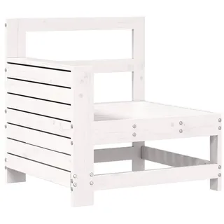 vidaXL Gartensofa mit Armlehne Weiß 69x62x70,5 cm Massivholz Kiefer - Weiß