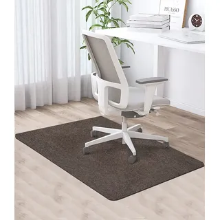Bürostuhl Unterlage, 90 x 120 cm, Braun, Bodenschutzmatte bürostuhl, Bodenschutzmatte für Hartböden, Kratzfest Bodenmatte Stuhlunterlage, schreibtischstuhl unterlage für Laminat