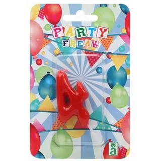 ATOSA BL. Kerze No 4 rot, bunt (50660)