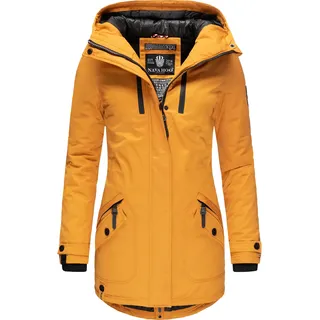 Wintermantel NAVAHOO "Wintermantel Avrille II", Damen, Gr. XS, gelb, Obermaterial: 70% Baumwolle CO. 30% Polyester PES.  Obermaterial: Futter: 100% Polyester PES. 100% Polyester PES., Mäntel Wintermantel