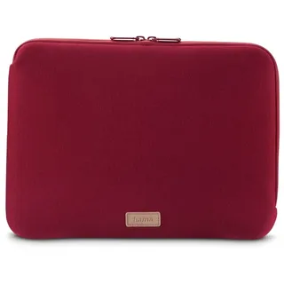 Hama Laptoptasche "Gepolsterte Laptoptasche, Schutzhülle Notebook für 13,3 bis 14,1 Zoll" 34 bis 36 cm, 360 Rundumschutz, super schlank, Material Jersey, bordeaux