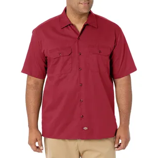 Dickies Herren Regular Fit Freizeit Hemd Shrt/S Work Shirt, Kurzarm, Rot (English Red ER), Gr. XXX-Large (Herstellergröße: 3XL)