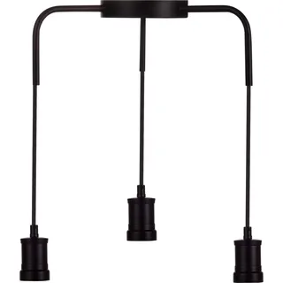 LUXULA Hängeleuchte Industrial 3 flammig, für 3 x E27, Metall, schwarz