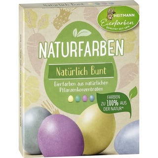 Heitmann Eierfarben - Naturfarben Natürlich Bunt - Gelb/Grün/Volett/Blau, 4 Gramm