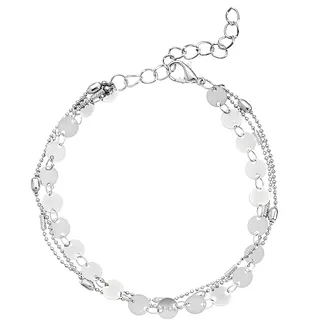 LASCANA Fußkette Fußschmuck in Layer Optik, silberfarben