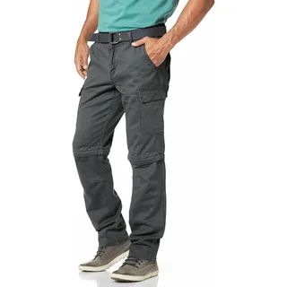 Cargohose MAN'S WORLD, Herren, Gr. 52, N-Gr, grau, Obermaterial: 100% Baumwolle, unifarben, bequem lang, Hosen Cargohose, mit Zip-Off Funktion, Topseller
