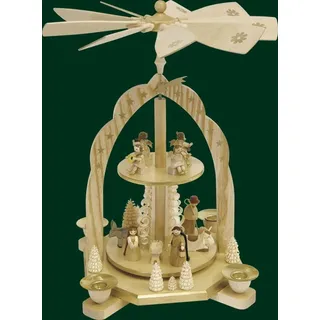 Tischpyramide Geburt mit Engeln Seiffen pyramide Volkskunst Erzgebirge NEU 16213