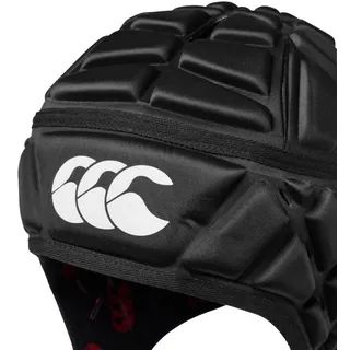 Canterbury Junior Unisex Raze Rugby Kopfschutz, Vollständige Abdeckung, Weiche Kinnkante, Schaumstoffpolsterung,Black/True Red,XS