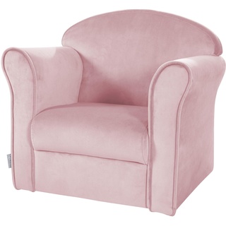 roba Kindersessel Lil Sofa mit Armlehnen, - für Jungen und Mädchen - Bequemer Babysessel - Samtstoff rosa - Mini Sessel für Baby & Kinderzimmer