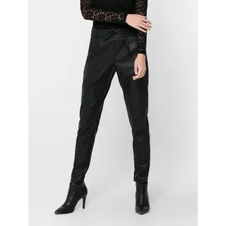 ONLY Lederimitathose »ONLPOPTRASH EASY COATED PANT PNT NOOS«, schwarz