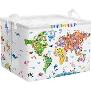 Vielseitiger Cartoon Tiere Aufbewahrungskorb für das Kinderzimmer - Wasserdichte Stoff Aufbewahrungsbox 40 x 30 x 30 cm