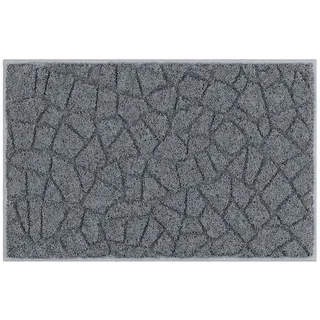 Grund Badematte , Anthrazit , Textil , Steine , rechteckig , 50x80 cm , Oeko-Tex® Standard 100, Made in Europe , Heimtextilien, Badtextilien, Badematten