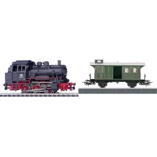 Märklin - Dampflokomotive BR 89.0 DB, Ep.III & Gepäckwagen grün - Modell-Eisenbahn-Zug - Kinder - Unisex