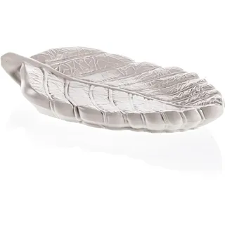 Youartme Schmuckschale Klein aus Beton 230x125x37 mm - Blatt Schale Deko - Schmuckablage - Ablageschale - Schmuckteller - Ringschale - Dekoschale für Schlüssel - Schlüsselschüssel - Schmuck Schale