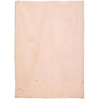 Atmosphera for kids Tagesdecke Lili 100/140 cm , Rosa , Naturmaterialen , Rechteckig , 100x140 cm , Heimtextilien, Bettwäsche & Leintücher, Tagesdecken