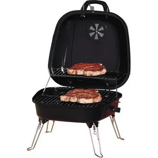 JW Koffergrill mit klappbaren Füßen 40 x 36 x 33 cm (2201) - Schwarz