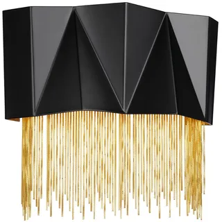 Wandleuchte Schwarz Gold Modern Design inkl. 3x G9 LED Wandlampe Wohnzimmer