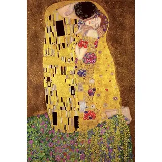 empireposter Gustav Klimt - Der Kuss Kunst Impressionismus Poster Druck - Grösse 61x91,5 cm