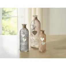 Bild 3er Set Deko Vasen mit Herzchen