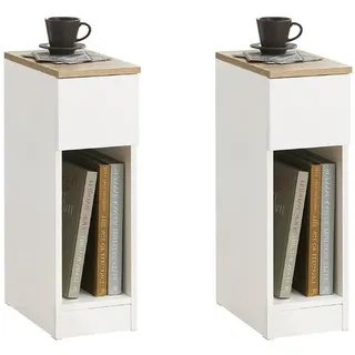 SoBuy Nachtschrank 2er Set 20 x 60 x 60 cm Weiß
