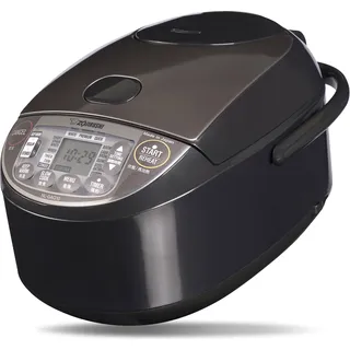 Zojirushi Premium Reiskocher NL-GAQ10 – 1,0 Liter – mit Warmhaltefunktion – inkl. Messbecher, Reislöffel und Dämpfeinsatz - Mit europäische - Schwarz