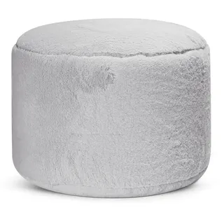 Mokebo Pouf Kunstfell Der Flauschige , Grau , Textil , 60x40x60 cm , Oeko-Tex® , Wohnzimmer, Sessel, Hocker & Hockerbänke, Poufs