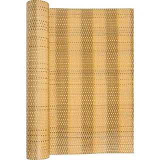 Balkon-Sichtschutz Hellbraun 400x80 cm Poly Rattan