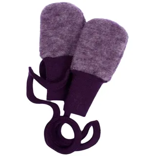 Cosilana, Baby Fleece Fäustel ohne Daumen, 60% Wolle (kbT), 40% Baumwolle (KBA) (1, Lila-Melange)