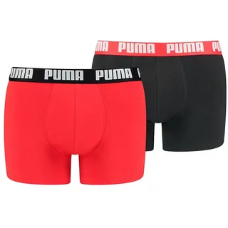 Puma Boxershorts unifarben Red / Black L 2er Pack