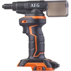 AEG - Nietmaschine 18 V 10.000 N, Durchmesser Nieten max. 2,4 bis 4,8 mm, Lieferung mit 4 Aufsätzen (ohne Schläger und Ladegerät) – BNZ18-0