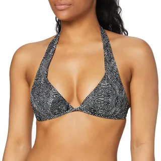 O'Neill Damen PW Sao Mix Bikini Top, Schwarz All Over Print mit Weiß, 38B