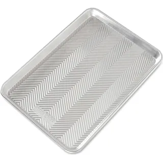 Backblech mit Struktur, 40 x 28,7 cm, Aluminium - Nordic Ware | Naturals Prisma - Weiß