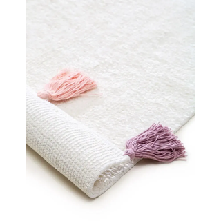 Kunstloft Kinderteppich waschbar Malu Rosa 80x120 cm , Pink , Textil , Beton Optik , Rechteckig , 80x1 cm , Oeko-Tex® Standard 100 , für Fußbodenheizung geeignet , Teppiche und Böden, Teppiche, Kinderteppiche