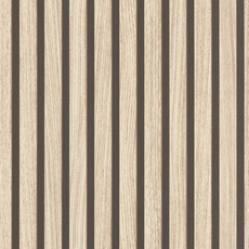 Rasch Tapete 499315 - Beige Vliestapete mit Holz-Optik, 3D-Paneele im modernen Skandi Look, Lamellenwand aus der Kollektion Factory V