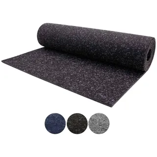 Nadelvliesteppich "TURBO, Made in Belgium", grau (anthrazit), B:200cm H:5mm L:1.600cm, Nadelfilz, PRIMAFLOR-IDEEN IN TEXTIL, Teppiche, Nadelvliesteppich, robust und strapazierfähig, fußbodenheizungsgeeignet, Kurzflor Teppich
