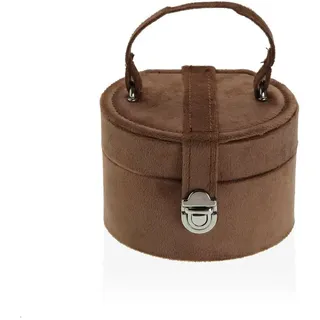 Versa Schmuckkästchen Braun Holz Spiegel MDF 11,5 x 8 x 11,5 cm