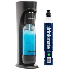 Drinkmate OmniFizz Wassersprudler und Getränkesprudler, besprudelt jegliche Getränke, inkl. 425g (bis zu 60L) CO2 Zylinder (Mattschwarz)