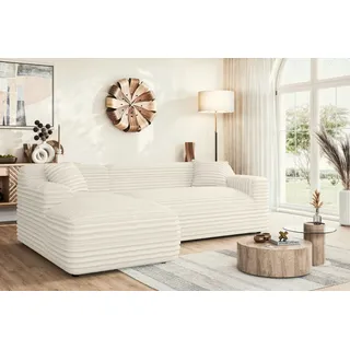 Home Affaire »LILLIANA Designsofa, L-Form mit Recamiere rechts/links bestellbar« L-Form mit Wellenunterfederung, Maße B/T/H: 256/160/76 cm,