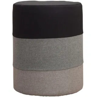 Mobili Rebecca Pouf Grau 35/35/45 cm , Textil , 35x45x35 cm , Wohnzimmer, Sessel, Hocker & Hockerbänke, Poufs