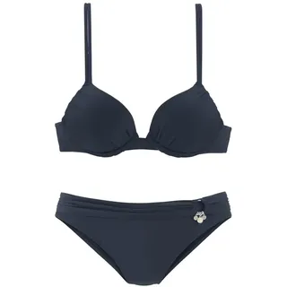 s.Oliver Push-Up-Bikini Damen Blau 34 Cup C