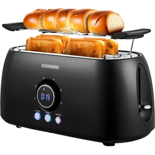 Steinborg XXL 4 Scheiben Toaster Schwarz